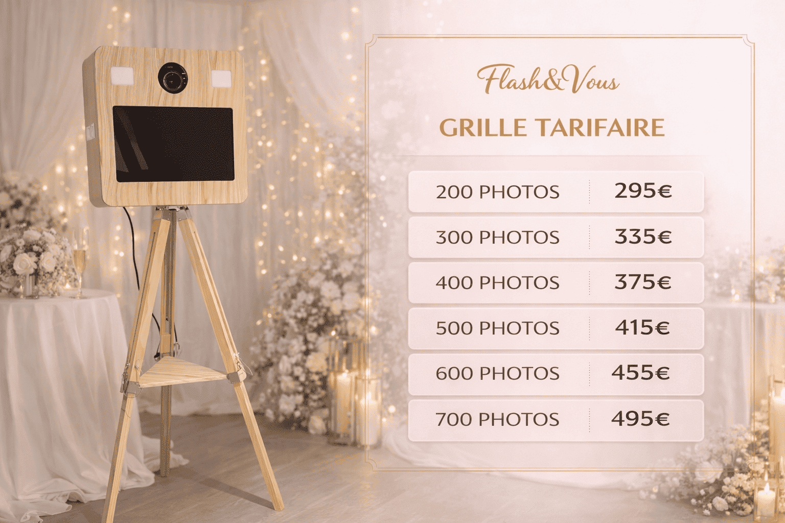 Prix Location de photobooth à goussainville